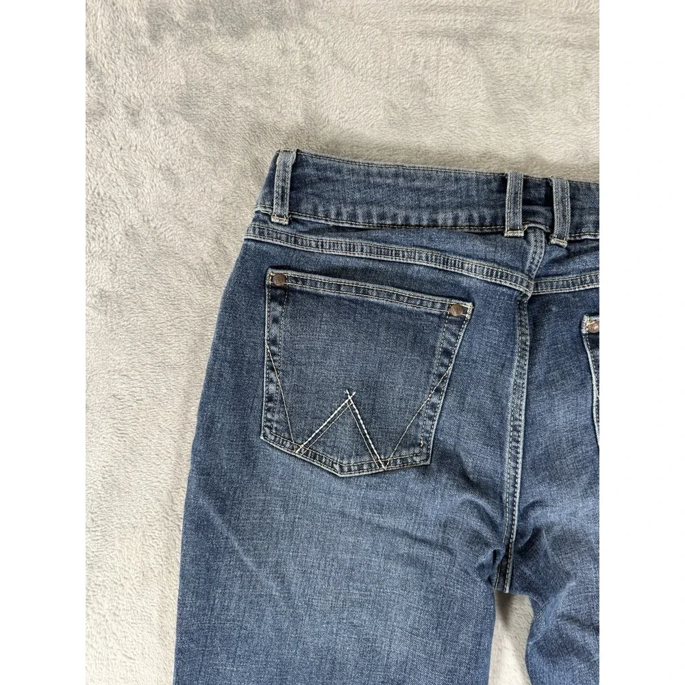 Wrangler Jeans Womens 11x34 Blue Denim‎ Retro Mae Bootcut Western Flare
